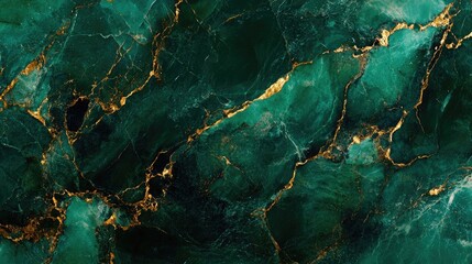 Aufkleber - Elegant Green Statuario Marble Texture With Golden Veins Ideal For Luxury Interior Design And Decorative Surfaces In Homes And Modern Spaces
