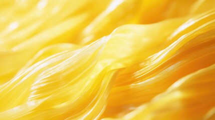 Poster - Bright yellow abstract bokeh background with soft, flowing lines creating a warm and vibrant visual atmosphere for creative projects.
