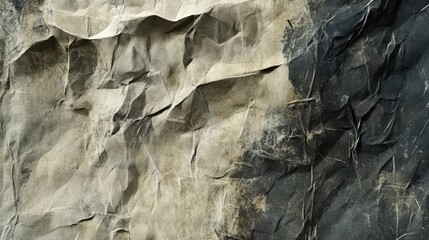 Aufkleber - Textured crumpled aged paper background in neutral tones for creative design and print projects