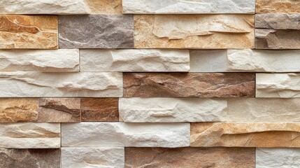 Aufkleber - Natural Sandstone Brick Wall Texture for Interior Design Enhancements and Outdoor Applications in Contemporary Architecture and Decor