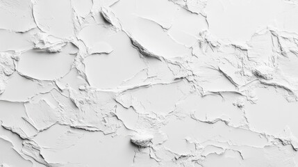Poster - Textured white cement wall surface with rough grain details for background design and architectural applications