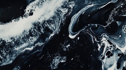 Aufkleber - Black onyx high gloss marble pattern with white accents ideal for interior design and luxury surfaces including tiles and backgrounds