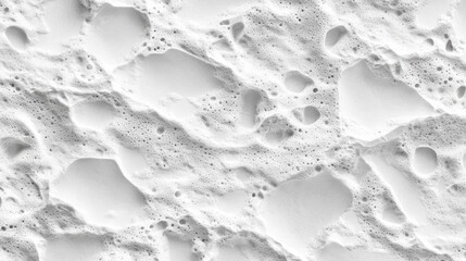 Poster - Rough textured white cement wall surface with irregular patterns and bubbles creating a unique industrial background design