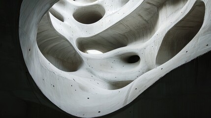 Poster - innovative architectural design showcasing abstract concrete forms in modern construction engineerin