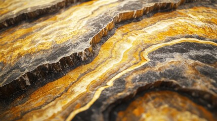 Poster - Calipso Gold Quartzite unique texture for 3D interior modeling natural stone material ideal for tiles countertops and decorative elements
