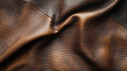 Poster - Luxurious brown leather texture for modern furniture design showcasing rich details and elegant patterns suitable for upscale interiors