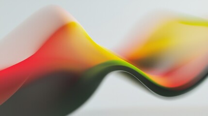 Poster - Smooth colorful abstract wave is flowing on white background creating a mesmerizing and vibrant visual effect, perfect for modern and creative design projects