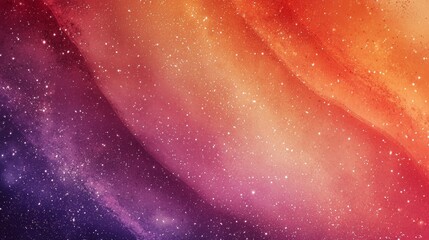 Poster - Beautiful, colorful space background showcasing vibrant orange and purple nebulae, sparkling stars, and creating a mesmerizing cosmic scene filled with wonder and awe