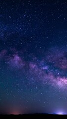 Wall Mural - Milky Way Astrophotography Time Lapse of Trona Pinnacles Mojave Desert California USA Vertical
