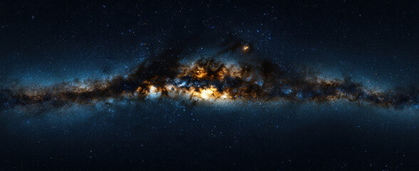 Wall Mural - a starry sky with a large, dark cloud in the middle