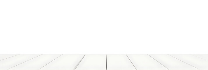 Poster - The real wood table top has a smooth white wood texture, placed against a clean white colored clipping path background._00003_