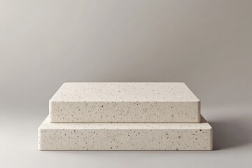 Poster - Two textured, rectangular stone slabs displayed on a neutral background.