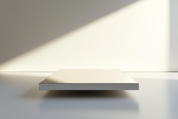 Aufkleber - A minimalist floating platform illuminated by natural light.