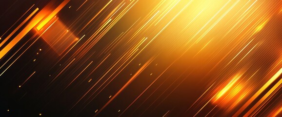 Poster - Abstract background with golden light streaks and a dynamic, radiant effect.