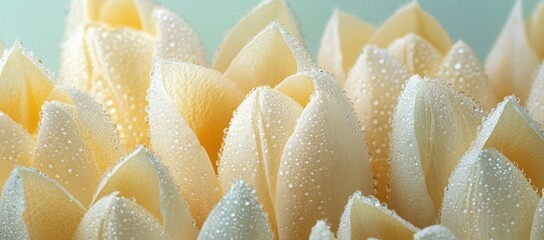 Aufkleber - Close-up of delicate flower petals adorned with dew droplets.