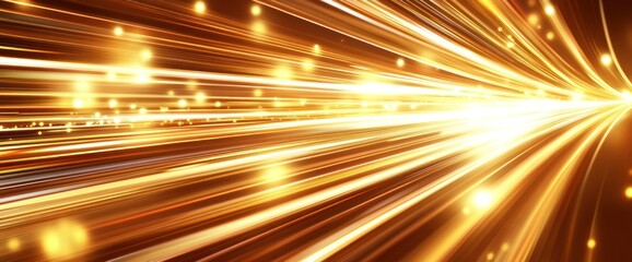 Poster - A dynamic burst of golden light and streaks, symbolizing energy and motion.