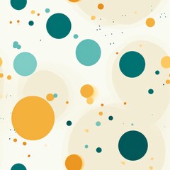 Poster - Minimalist design featuring a repeating pattern of stripes and dots in two contrasting colors