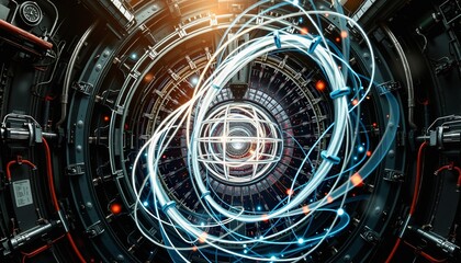 Wall Mural - Futuristic Technological Accelerator Vortex