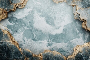 Poster - Marble texture with gold veins creating a stunning visual effect, perfect for backgrounds and design projects