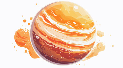 Detailed Jupiter vector isolated illustration for educational use
