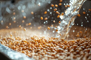 Wall Mural - A bowl filled with plenty of bright yellow beans