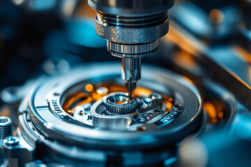Poster - close up of intricate medical device components showcasing precision engineering