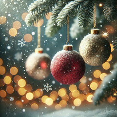 Wall Mural - christmas tree decorations