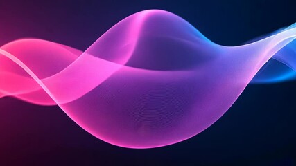Aufkleber - Dynamic glowing abstract wave with vibrant colors against dark background