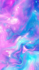 Poster - Pink, purple, and blue hues intertwine, forming a mesmerizing abstract pattern that evokes a sense of wonder and creativity, perfect for backgrounds and artistic projects