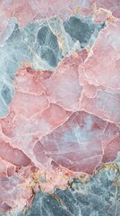Poster - Pink and blue marble surface creating an elegant background, highlighting natural veins and a luxurious texture, ideal for various design projects and artistic applications