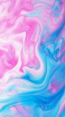 Poster - Pink and blue colors swirling together, creating a mesmerizing marble effect, forming an abstract background suitable for various design purposes