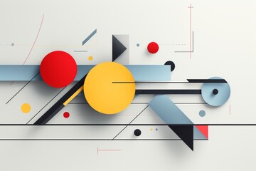 Poster - Vibrant abstract geometric shapes with dynamic pattern design for contemporary art enthusiasts