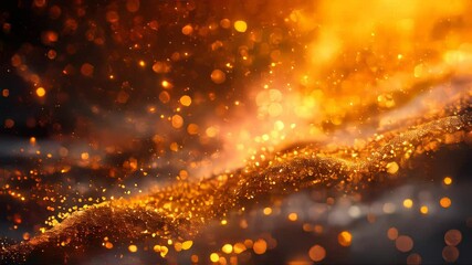 Poster - Abstract digital background with glowing particles. Futuristic wave