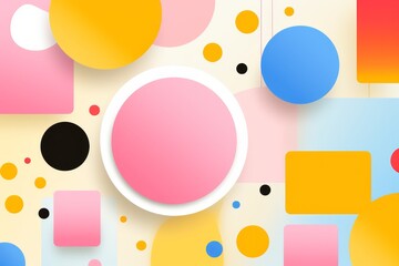 Poster - Vibrant abstract geometric shapes and patterns for modern artistic design inspiration