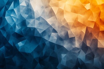 Aufkleber - Bright golden and blue low poly grunge glossy geometric background for retro vector design
