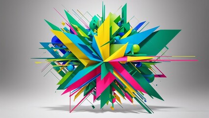 Fototapete - Abstract Geometric Colorful Design