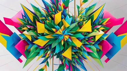 Fototapete - Abstract Geometric Colorful Design