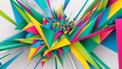Fototapete - Abstract Geometric Colorful Design