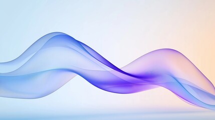 Poster - Abstract design with flowing lines. Light blue, purple colors create smooth curves, waves. Soft, vibrant colors. Modern, futuristic. Elegant, stylish. Suitable for tech backgrounds. Dynamic,