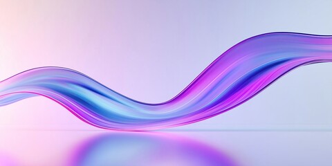 Poster - Abstract neon wave design. Vibrant colors in blue, pink create dynamic motion. Futuristic, glowing effect. Modern aesthetic. Suitable for wallpaper background. Illustrative concept. Three-dimensional