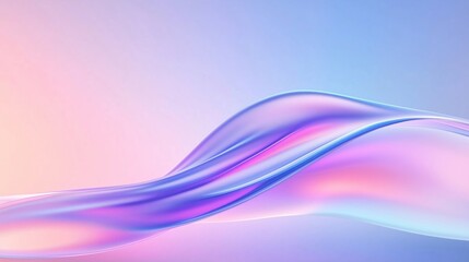 Poster - Abstract 3D illustration with fluid wavy shapes. Gradient colors blend seamlessly. Modern design, ideal for background elements. Futuristic concept, dynamic, colorful aesthetic. Abstract liquid paint