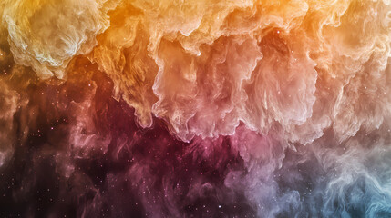 Wall Mural - Vibrant cosmic clouds in a stunning display of colors, showcasing the beauty of the universe and its stellar formations. Eon. Illustration