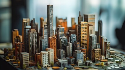  Tall buildings and coins are the same height