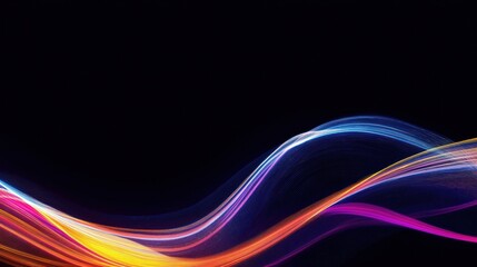 Poster - Dynamic abstract design with flowing lines, glowing colors. Modern, futuristic illustration suggesting energy, motion. Tech background wallpaper element. Vivid colors create powerful effect. Looks