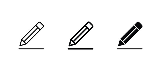 Wall Mural - edit icon set. edit document icon. writing pencil vector icon