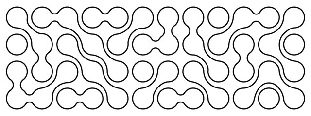 Wall Mural - connected meta balls pattern. liquid drops or amorphous shapes background. organic blobs or molecule