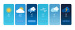 © Ангелина - Weather forecast for the week with various conditions and temperatures displayed clearly
