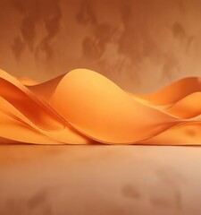 Wall Mural - Orange gradient background with abstract shapes and swirling motion, gradient, motion, background