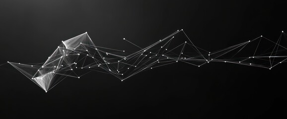 Abstract grayscale geometric wave pattern.