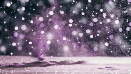 Poster - Stunning Abstract Purple Sparkle Particles Background - A Beautiful Blend of Color and Light for Creative Projects, Digital Art, and Eye-Catching Visuals